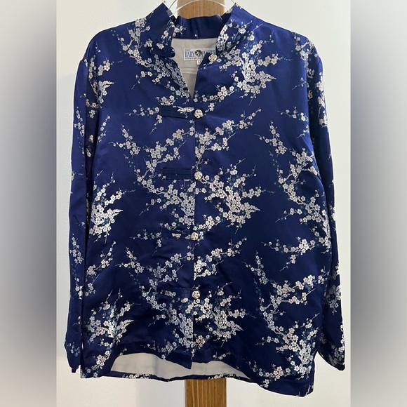 Floral Blue‎ Women's jacket - Picture 1 of 4